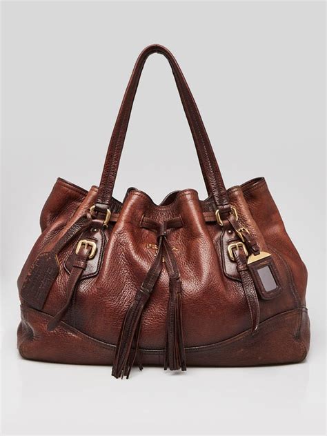 prada cervo leather bag.